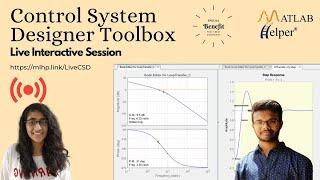 Control System Designer Toolbox | Live Interactive Session | @MATLABHelper