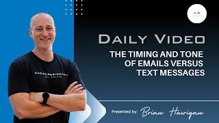 The Timing and Tone of Emails versus Text Messages