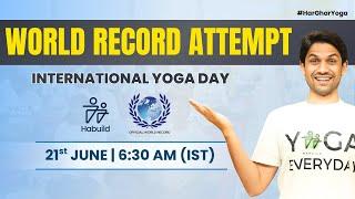 World Record YOGA LIVE with Saurabh Bothra | International Yoga Day 2025