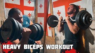 Levan Saginashvili & Irakli Zirakashvili - Heavy Biceps Workout!