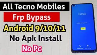 All Tecno Frp Bypass Without Pc | Android 9/10/11 | 100% Working Method 2023