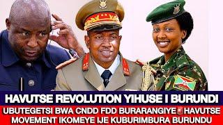 HAVUTSE REVOLUTION YIHUSE I BURUNDIUBUTEGETSI BWA CNDD FDD BURARANGIYE MOVEMENT IKOMEYE I BURUNDU