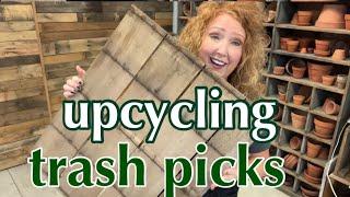 free junk pile makeovers | trash to treasure | primitive antique farmhouse vibe home decor