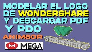 Modelar el logo de WONDERSHARE y descargar PDF y PDO Free Papercraft Pepakura Props Modelismo 3d