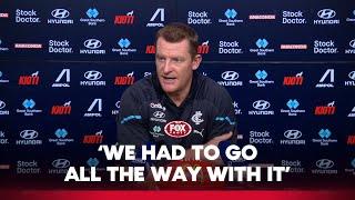 Michael Voss on not underestimating teams I Carlton Blues Press Conference I Fox Footy