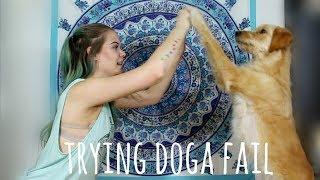 TRYING DOG YOGA |THE DOGA CHALLENGE