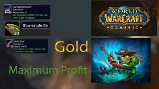 Classic Wow Maximum gold fishing Stonescales and Nightfin MY WAY