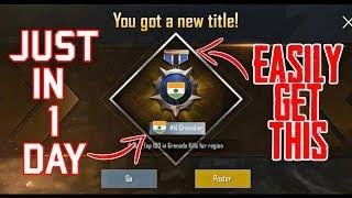 How To Get Region or Country Titles in Just 1 Day - PUBG MOBILE