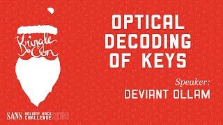 Deviant Ollam, Optical Decoding of Keys | KringleCon 2019