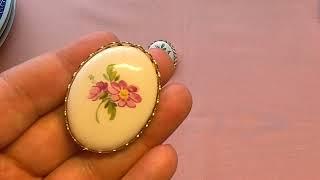 19. Винтажные фарфоровые броши! И коллекционные королевский фарфор Royal Copenhagen!