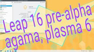 Leap 16 Very Pre-Alpha, uses Agama installer and has KDE Plasma 6.1.4 (so far)