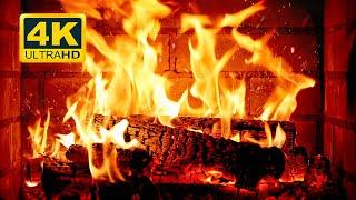  Cozy Fireplace 4K UHD! Fireplace with Crackling Fire Sounds. Christmas Fireplace 2023