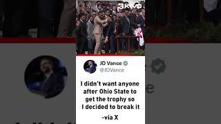 VP Vance makes social post after trophy fumble