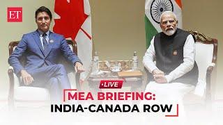 India-Canada row: Media briefing by Ministry of External Affairs | Live