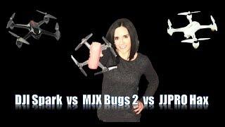 Half Chrome: Compare DJI Spark vs MJX Bugs 2W vs JJPRO Hax. Battle of the GPS Drones