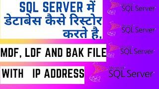 Tips to Restore SQL Server Database | Restore MDF LDF and .bak File in SQL Server