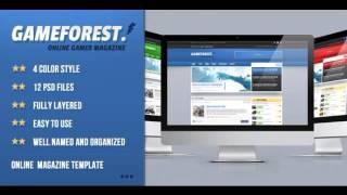 Preview GameForest - Online Magazine Template PSD Creative