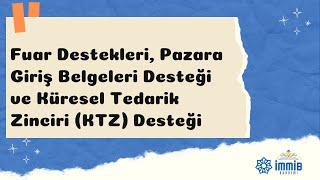 Fuar Destekleri, Pazara Giriş Belgeleri Desteği ve Küresel Tedarik Zinciri (KTZ) Desteği