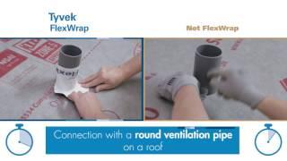 Tyvek® FlexWrap: Sealing pipes on roofs faster and tighter