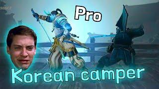 This Korean guy has done diploma in Camping  Pro Camping + Spamming skills || Shadow Fight 4 Arena