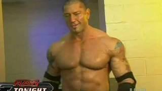 Batista interrupted by a fan