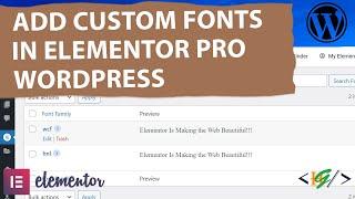 How to Add Custom Fonts using Elementor Pro WordPress | Create Different Font Variation