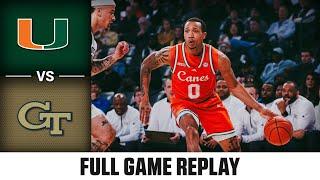 Miami vs. Georgia Tech Full Game Replay | 2024-25 ACC Men's Basketball