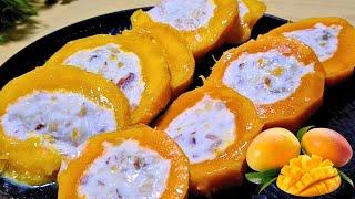 आम कुल्फी बनाने का नया तरीकाIngredient Stuffed Mango Kulfi ! Foodiefoodpratimakitchen Recipe 