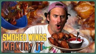 SMOKED CHICKEN WINGS with Homemade Blue Cheese | Makin' It! | Brad Leone