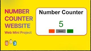 Number Counter Website using HTML CSS JS Solo Developer