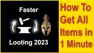 Assassins Creed Odyssey - How to get every item in 1 minute! - Fastest gear farm 2023!