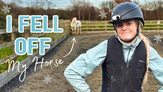 I FELL OFF my Horse.. VLOGMAS goes wrong