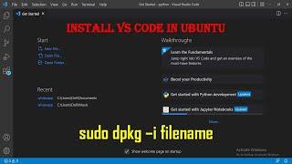Install visual studio code on Ubuntu 22.04 LTS