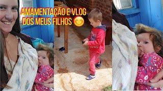 #Amamentação e #vlog da #rotina dos meus #filhos 