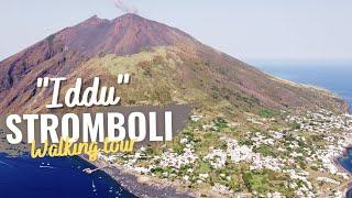 STROMBOLI Island  Sicily walking tour in 4k [ Aeolian Islands ] ACTIVE VOLCANO 