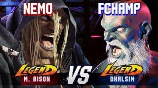 SF6 ▰ NEMO (M.Bison) vs FCHAMP (Dhalsim) ▰ High Level Gameplay