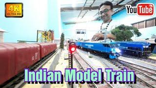 Indian Railways HO Scale Model Train Ride | WAP-7 Model | WAG 12 Model | model train video