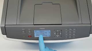 HOW TO PRINT SELF TEST PAGE ON LEXMARK E460DN