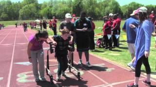 Ben participating in the Track & Field Walking Event