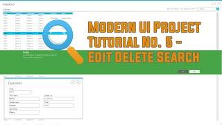 Modern UI Project Tutorial No  5 -  Edit Delete Search Function | DenRic Denise