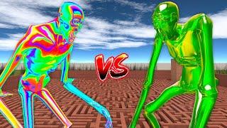 GIANT TOXIC SCP-096 vs GIANT RAINBOW SCP-096  In Garry's Mod!