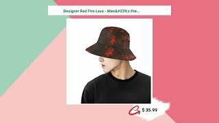 Designer Red Fire Lava - Men's Premium Bucket Hat