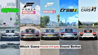 Porsche 918 Spyder Comparison - NFS Unbound Vs FH5 Vs FH4 Vs TC2 Vs PC3 Vs NFSH Vs Assetto Corse