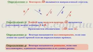 Видеоурок "Понятие вектора"