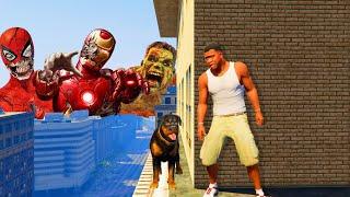 Franklin play HIDE AND KILL with Squid Game Doll & AVENGERS In GTA 5...