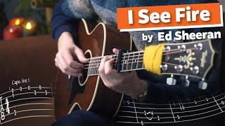 I See Fire | Ed Sheeran (fingerstyle guitar cover) | TABS + Chords + Lyrics