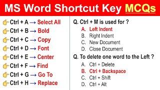 MS Word Shortcut Keys MCQs | For All Competitive Exams and Interviews