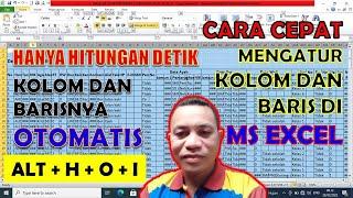 Cara mengatur lebar kolom dan tinggi Baris di excel dengan cepat dan rapih