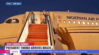 President Tinubu Arrives Brazil For G20 Leaders Summit