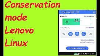 Enable Conservation mode in Linux without Lenovo vantage(Easy Method)